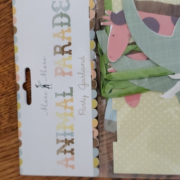 New - Set of 8 -Animal Party Parade Invitations and Thank You Notes/ 10' Garland - Picture 8 of 9